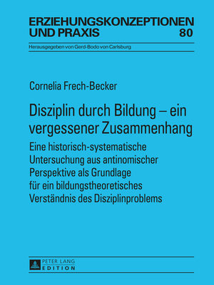 cover image of Disziplin durch Bildung  ein vergessener Zusammenhang